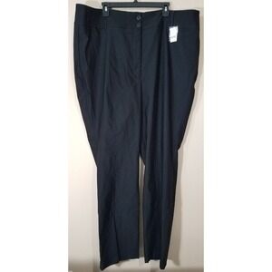 Lane Bryant The 4-Season Straight Pants Women 26 Black HR Career Trouser NEW